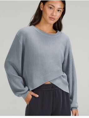 lululemon athletica Ribbed Crew Neck Sweater - Chambray Blue